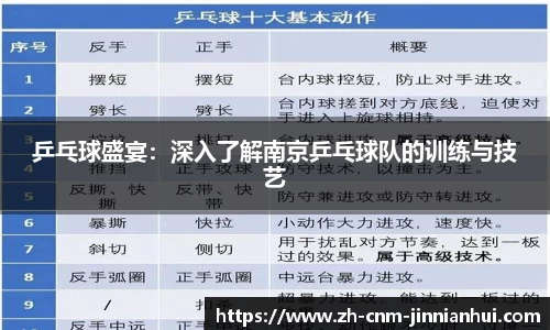 乒乓球盛宴：深入了解南京乒乓球队的训练与技艺